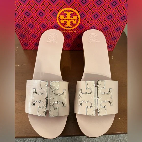 Tory Burch Wedge Sandals - Light Pink - Picture 2 of 6